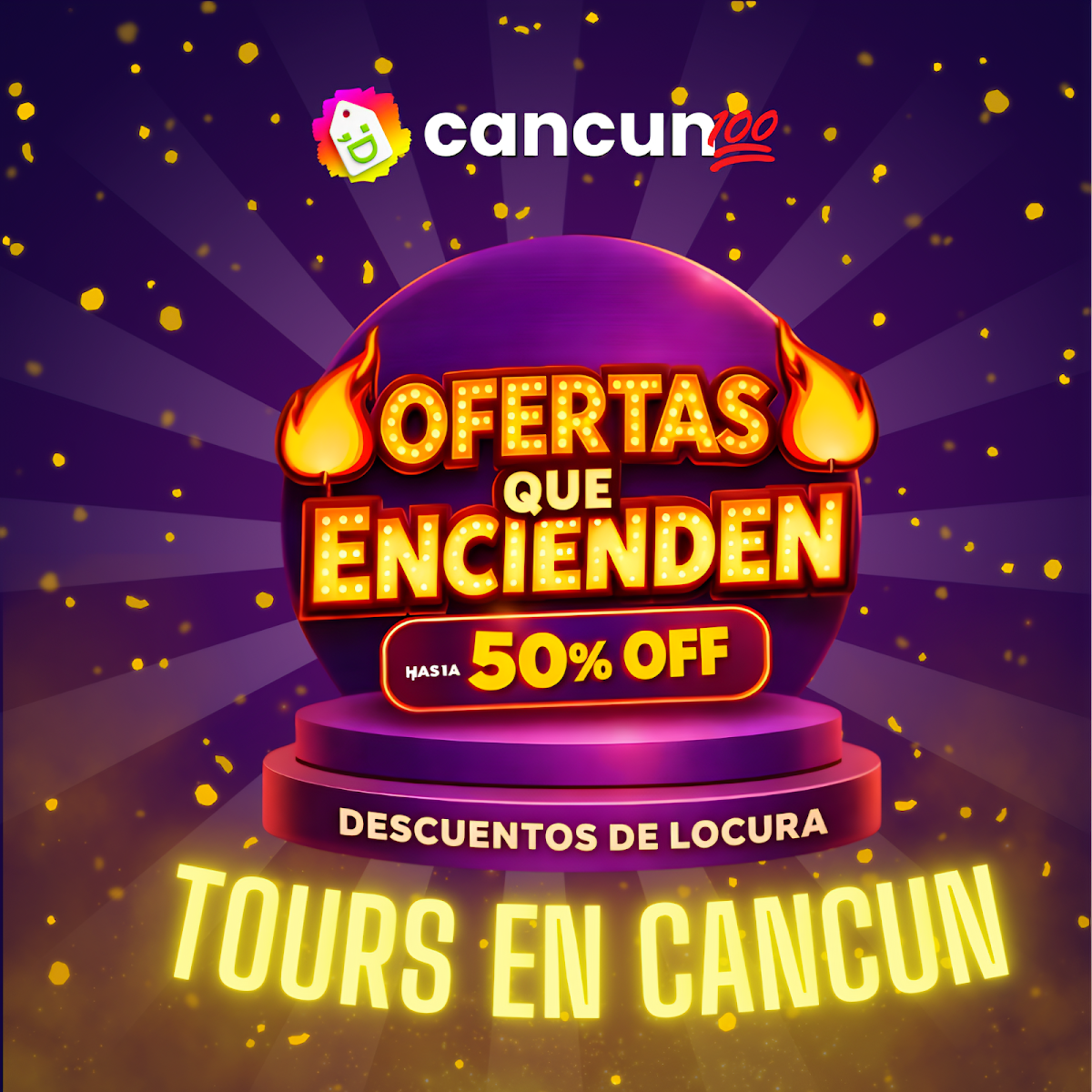 Cancun100.com Oficina - Tours, Hoteles todo Incluido y Paquetes en cancun